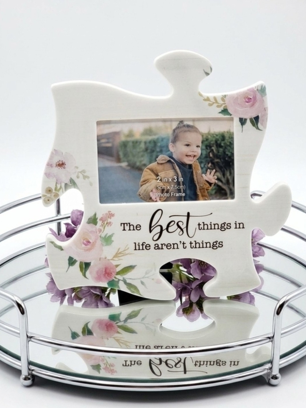 The Best Things In Life Aren't Life Puzzle-Shaped Photo Frame Magnet
